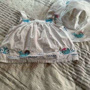 Never worn- Gymboree dress and hat
